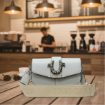 TR Guitar Sling Leather Bag Gray - Image 3