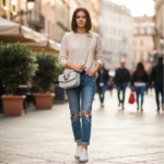 TR Guitar Sling Leather Bag Gray - Image 2