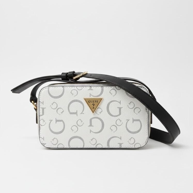 GUESS BONE CHARLESTOWN MINI clear Guess Camera Bag Double Zip Charlestown Mini Bone - Image 1