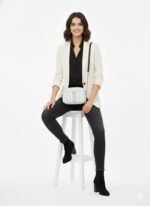 Guess Camera Bag Double Zip Charlestown Mini Bone - Image 2