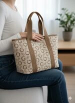 Guess Rhinebeck Tote Brown Canvas - Image 2