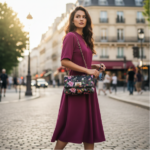 Aldo Shoulder Bag Black Floral - Image 3