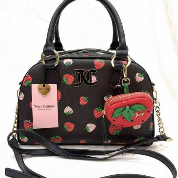 Juicy Couture Sweet N Juicy Bowler Bag Strawberry Liquorice