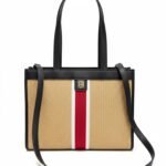 Tommy Hilfiger 2Way Tote Bag Rattan Style Blue