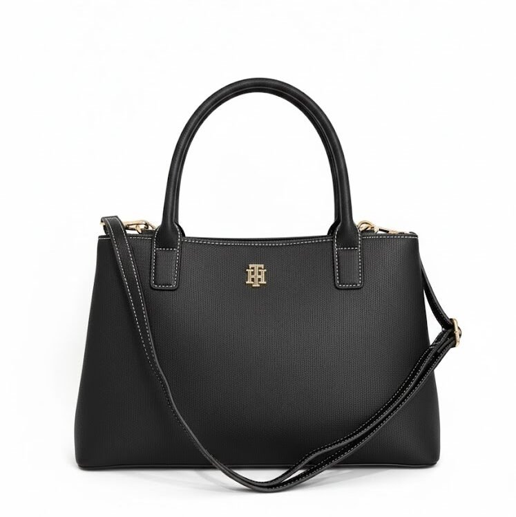 Tommy Hilfiger Satchel With Detachable Strap Navy Blue Tommy Hilfiger Satchel With Detachable Strap Navy Blue - Image 1