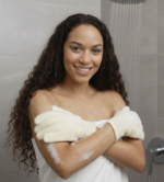 Coconut Infused Exfoliating Bath Glove - Image 2