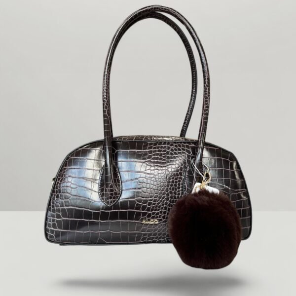 Aldo Baguette Bag Croc Style Wine Red