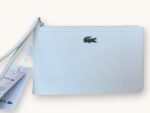Lacoste Leather Clutch Blanc