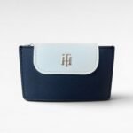 Tommy Hilfiger Flap Cardholder Leather Navy/White Monogram