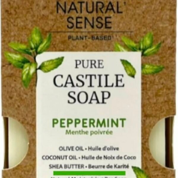 NATURAL SENSE PLANT-BASED PURE CASTILE SOAP PEPPERMINT 141g NS-373
