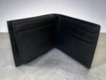 Guess Men's Wallet Bifold Leather Black With Metal Triangle Logo - Image 2