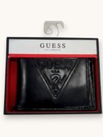 Guess Men's Wallet Leather All Black - Image 2