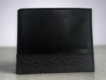 Guess Men's Wallet Bifold Leather Black With Gray Printed G