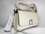 Calvin Klein Sling Flap Bag Leather Cherub White