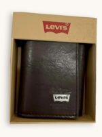 Levi's Men's Wallet Leather Trifold Brown