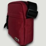Lacoste Men's Shoulder Bag Burgundy Vertical Camera Bag - Image 3