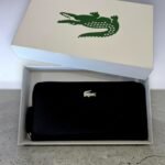 Lacoste Long Wallet All Zip Leather Noir