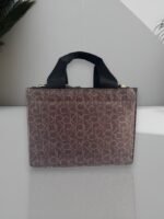 Calvin Klein 2way Booktote Havana Brown Black Printed Logo - Image 3