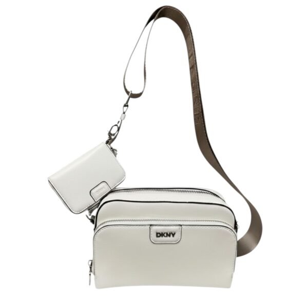 DKNY Caiden Camera Crossbody Bag (White / Off-White tone)