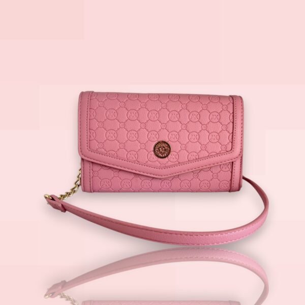 Anne Klein Wallet on a Chain Leather French Mauve