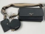 Anne Klein Sling Bag Flap Leather With Coin Purse & Card Wallet
