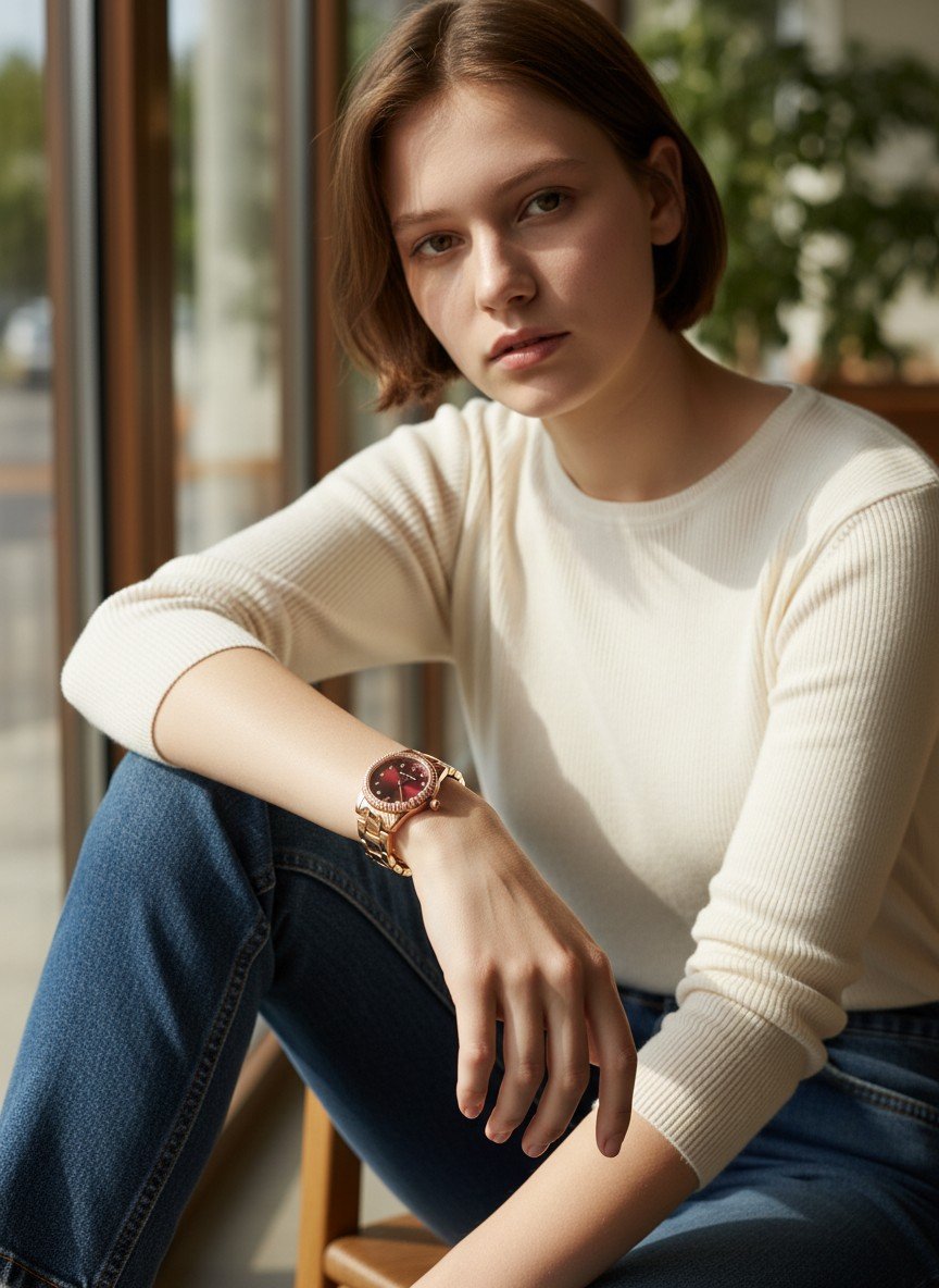 Anne Klein Watch For Women Metal Rose Gold Strap - Image 4