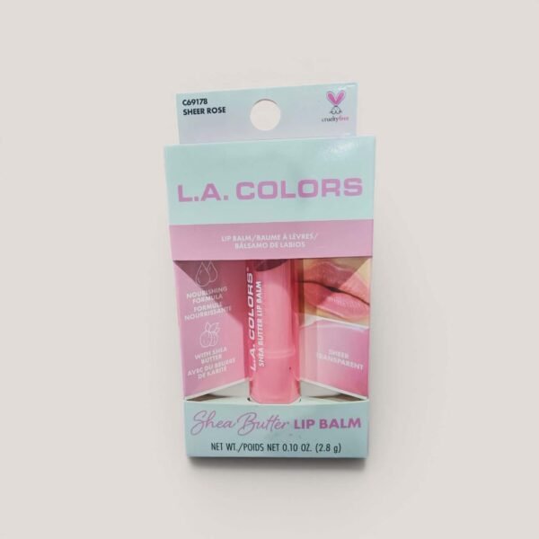LA COLORS SHEA BUTTER LIP BALM SHEER ROSE C69178