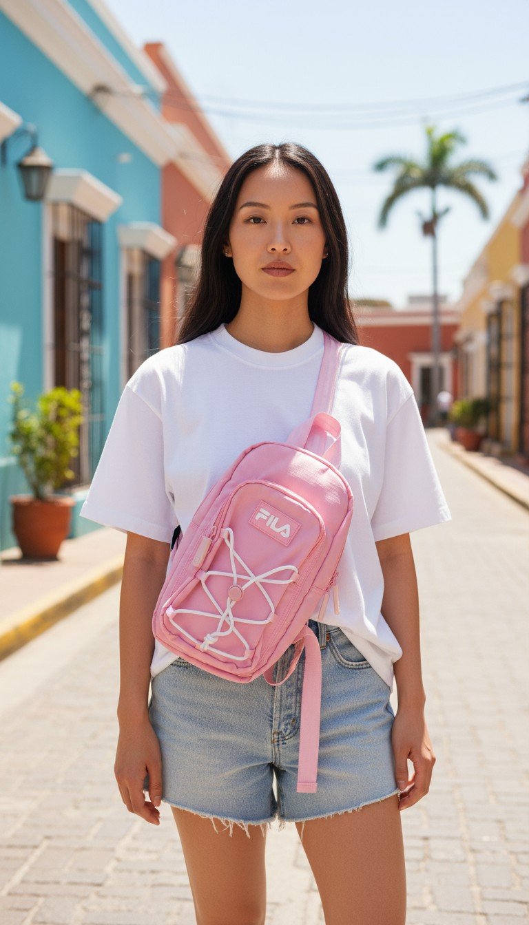 Fila Women Crossbody Bag Light Pink - Image 4