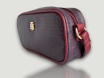 Tommy Hilfiger Camera Bag Red Leather Printed TH - Image 3