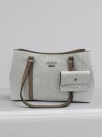 Guess Madwelle Printed Tote Bag with Pouch-White