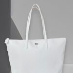 Lacoste Tote Bag Leather White