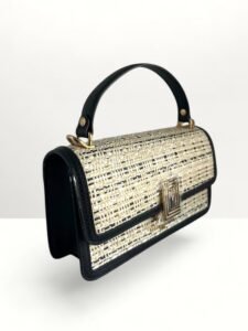 Karl Lagerfeld Paris Woven Monogram Top-Handle Bag - Image 3