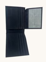 Guess Men's Wallet Bifold Leather Black With Metal Plate Logo - Image 2