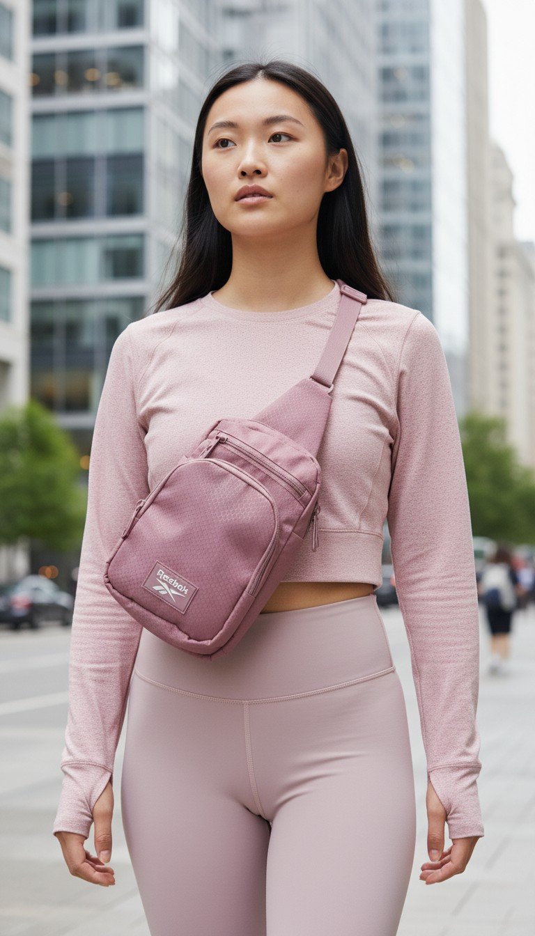 Reebok Womens Crossbody Bag Dusty Rose - Image 4