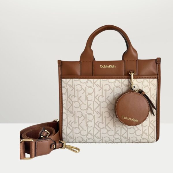 Calvin Klein Satchel Bag with a Brown Crossbody Strap H3JBJZZ3