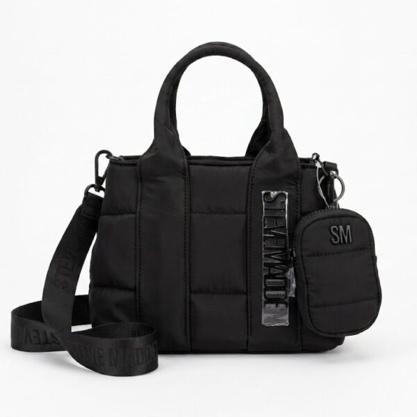 Steve Madden BBando 2 way Black Satchel (0743)