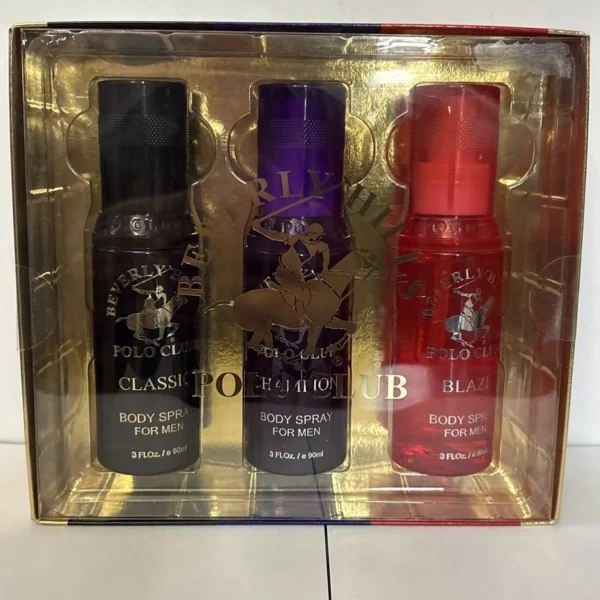 Beverly Hills  POLO CLU Body Spray for Men Set